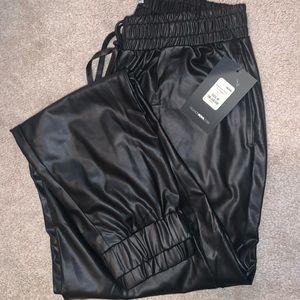 NEW Fashion Nova Pleather Joggers